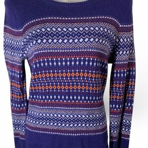 Merona Women's Geometric Sweater - Purple and Orange (item#10137)